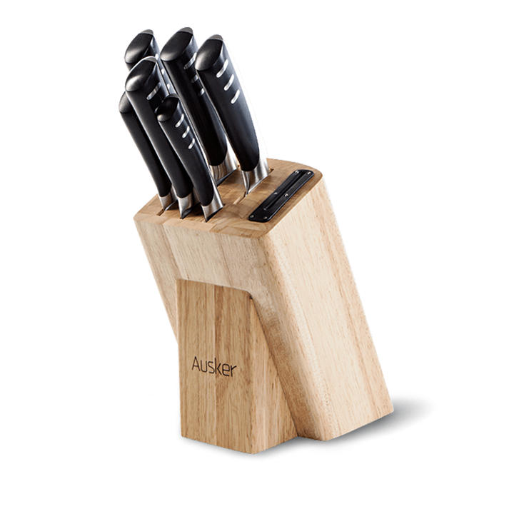 The Stainless Steel Knife Set with Block