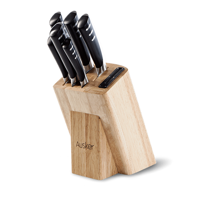 The Stainless Steel Knife Set with Block