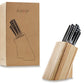 The Stainless Steel Knife Set with Block
